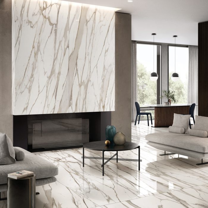 Calacatta Canova Natural Is A White Italian Porcelain Tile