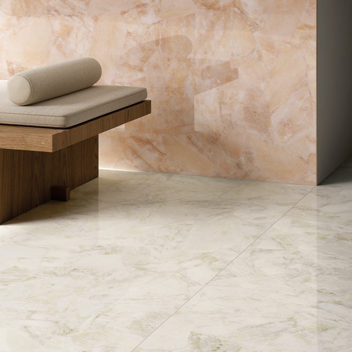 Crystal Quartz - Polished is a beige Italian porcelain tile.