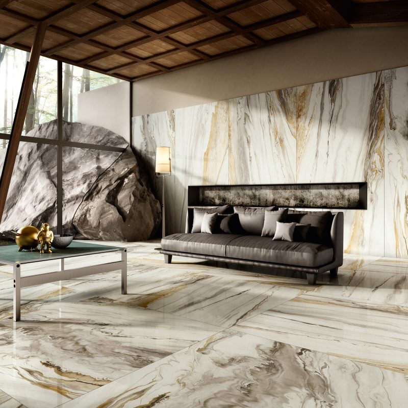 Introducing Esclusivo. A new marble-effect porcelain tile from Italy.