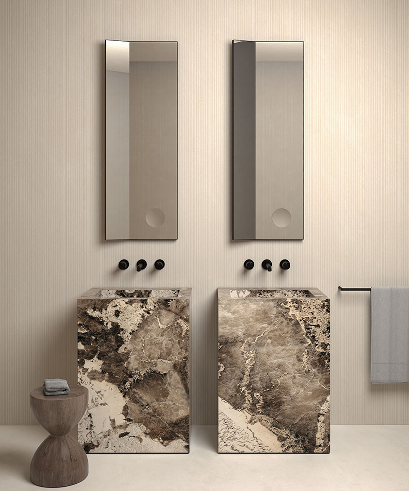 freestanding washbasin cladded porcelain